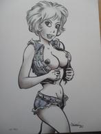 Unieke Tekening Natasja (AE) - gesigneerd Francois Walthery, Ophalen of Verzenden