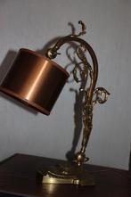 Antieken Messing Bureaulamp, Huis en Inrichting, Ophalen, Gebruikt, Klassiek, Metaal
