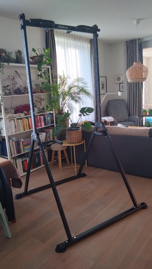 Fitness pull up station opvouwbaar Ruffman FPT115, Sport en Fitness, Fitnessapparatuur, Zo goed als nieuw, Krachtstation, Armen