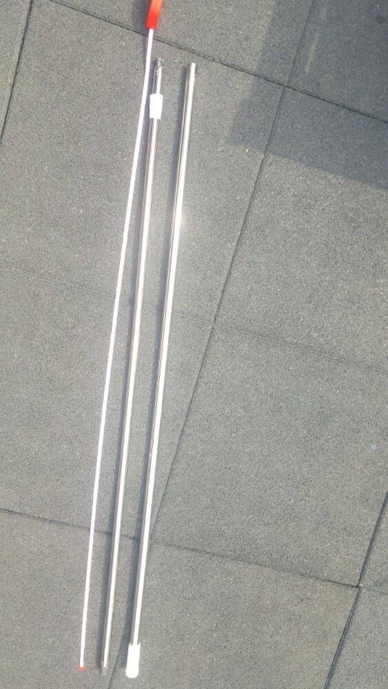 2 Tube télescope inox 1.30 ou 2.60m metal, Enlèvement ou Envoi, Comme neuf