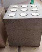 Beton look kubus voor theelichtjes, Huis en Inrichting, Ophalen, Zo goed als nieuw, Grijs, Kaars