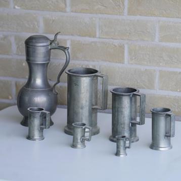 Tinnen  met de hand gevormd  potten  Franse  stijl