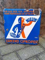 Origineel emaille bord Erkend Opkoper van Langcat Bussum., Utilisé, Enlèvement ou Envoi, Panneau publicitaire