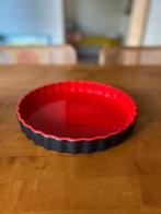 Taartvorm in keramiek, Ophalen, Gebruikt, Rood, Schaal