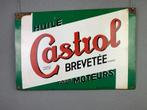 Castrol emaille reclame bord 60 x 40 cm jaren 50, Utilisé, Enlèvement ou Envoi, Panneau publicitaire