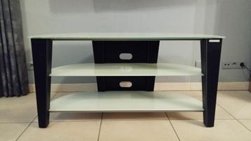 TV/Audio meubel NORSTONE Q DESIGN, 100 tot 150 cm, Glas, Ophalen of Verzenden, Zo goed als nieuw