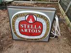 Lichtbak  Bieren  Stella  Artois  dubbelzijdig, Verzamelen, Reclamebord, Plaat of Schild, Gebruikt, Stella Artois, Ophalen