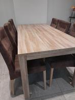 belle table en bois avec 6 shaises, Comme neuf, Enlèvement ou Envoi