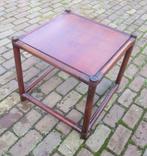 Belle table d'appoint carrée rétro en bois - 50x50x48, Maison et Meubles, Enlèvement ou Envoi