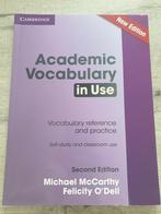 Academic Vocabulairy in Use 2nd edition Michael McCarthy, Boeken, Ophalen of Verzenden, Zo goed als nieuw