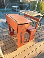 Vintage schoolbankje, Huis en Inrichting, Bureaus, Ophalen, Gebruikt, Bureau
