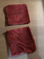 Twee roestkleurige kussenhoezen samen 16euro, Ophalen of Verzenden