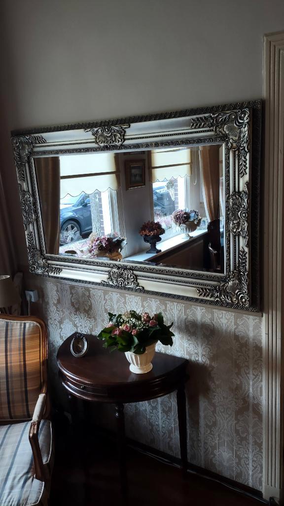 Zeer Exclusieve Zware "Facet Geslep." "Barok-Spiegel"151x91, Maison & Meubles, Accessoires pour la Maison | Miroirs, Comme neuf