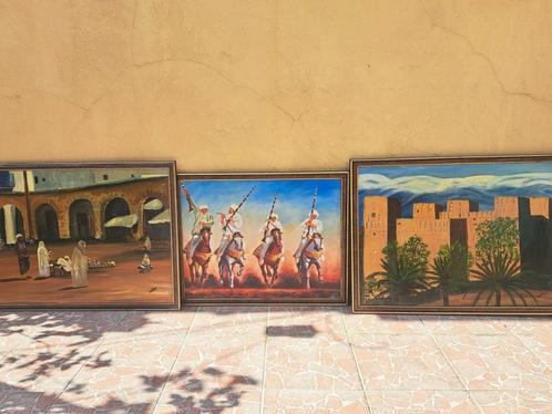 3 olieverfschilderijen, Antiek en Kunst, Kunst | Schilderijen | Klassiek, Ophalen