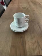 2 tassen met bordje van Maes koffie nieuw de 2 st voor 1 eur, Ophalen, Nieuw, Porselein, Kop(pen) en/of Schotel(s)