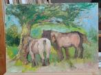 Schilderij 30X40  "Paarden"  M.VAN DEN BEMPT, Enlèvement ou Envoi