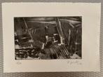 Pierre Debatty - kleine ets - abstracte compositie, Ophalen of Verzenden