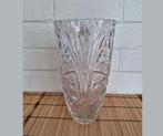 Grote vintage vaas met geslepen glas, Antiek en Kunst, Antiek | Vazen, Ophalen of Verzenden