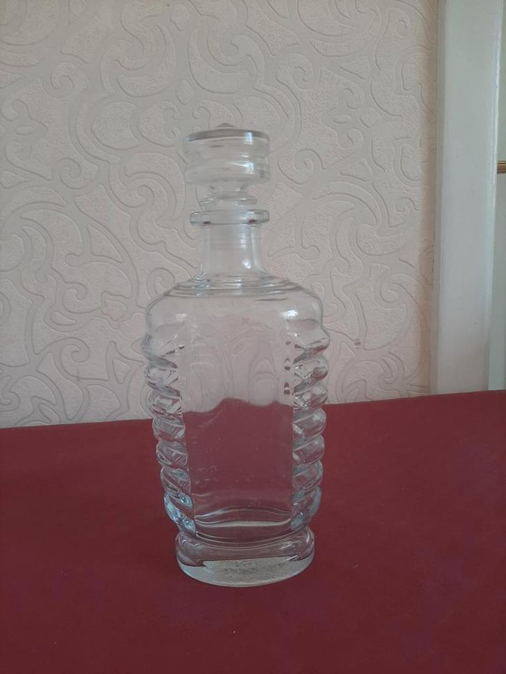 Retro/Vintage glazen karaf met stop – art deco stijl, Antiek en Kunst, Antiek | Glaswerk en Kristal, Ophalen of Verzenden