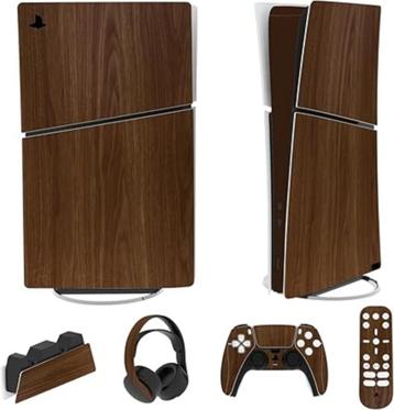 Beschermsticker voor PS5 Slim | hout nerf beschikbaar voor biedingen