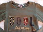 Groene longsleeve Dotts 128-134, Kinderen en Baby's, Meisje, Ophalen of Verzenden, Zo goed als nieuw, Shirt of Longsleeve