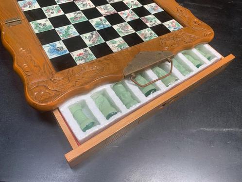 Vintage Oosters / Japans schaakbordset ca 1955-1975, Antiek en Kunst, Antiek | Speelgoed, Ophalen