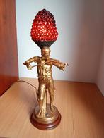 lampe vintage, Moins de 50 cm, Verre, Utilisé, Enlèvement ou Envoi