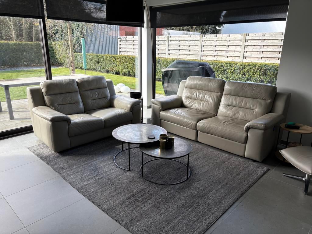 Lederen salon Chateau D’ax, Ophalen, Zo goed als nieuw