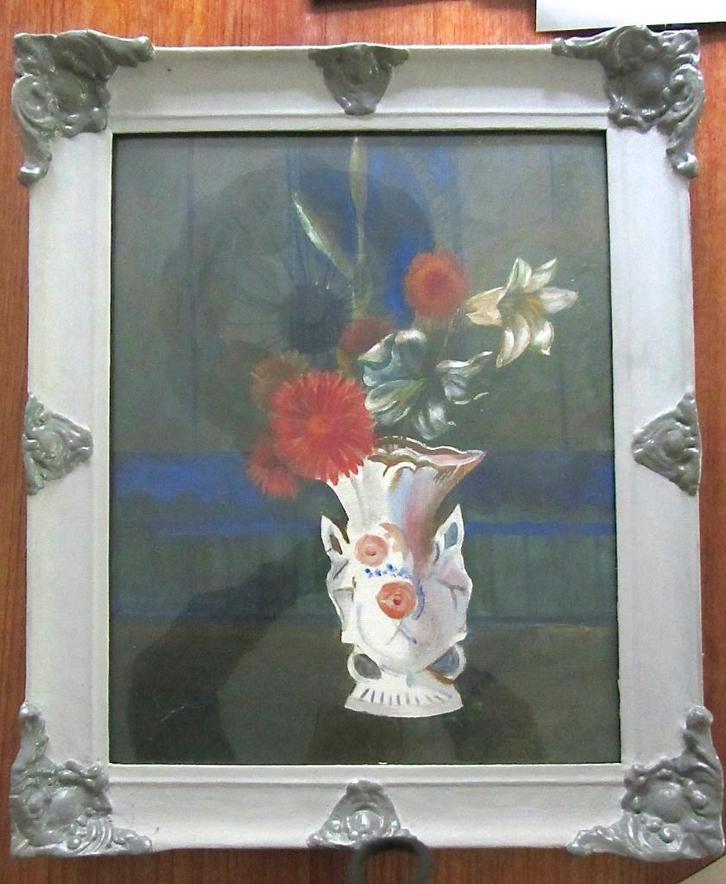 Bloemen in vaas, Antiek en Kunst, Kunst | Schilderijen | Klassiek, Ophalen