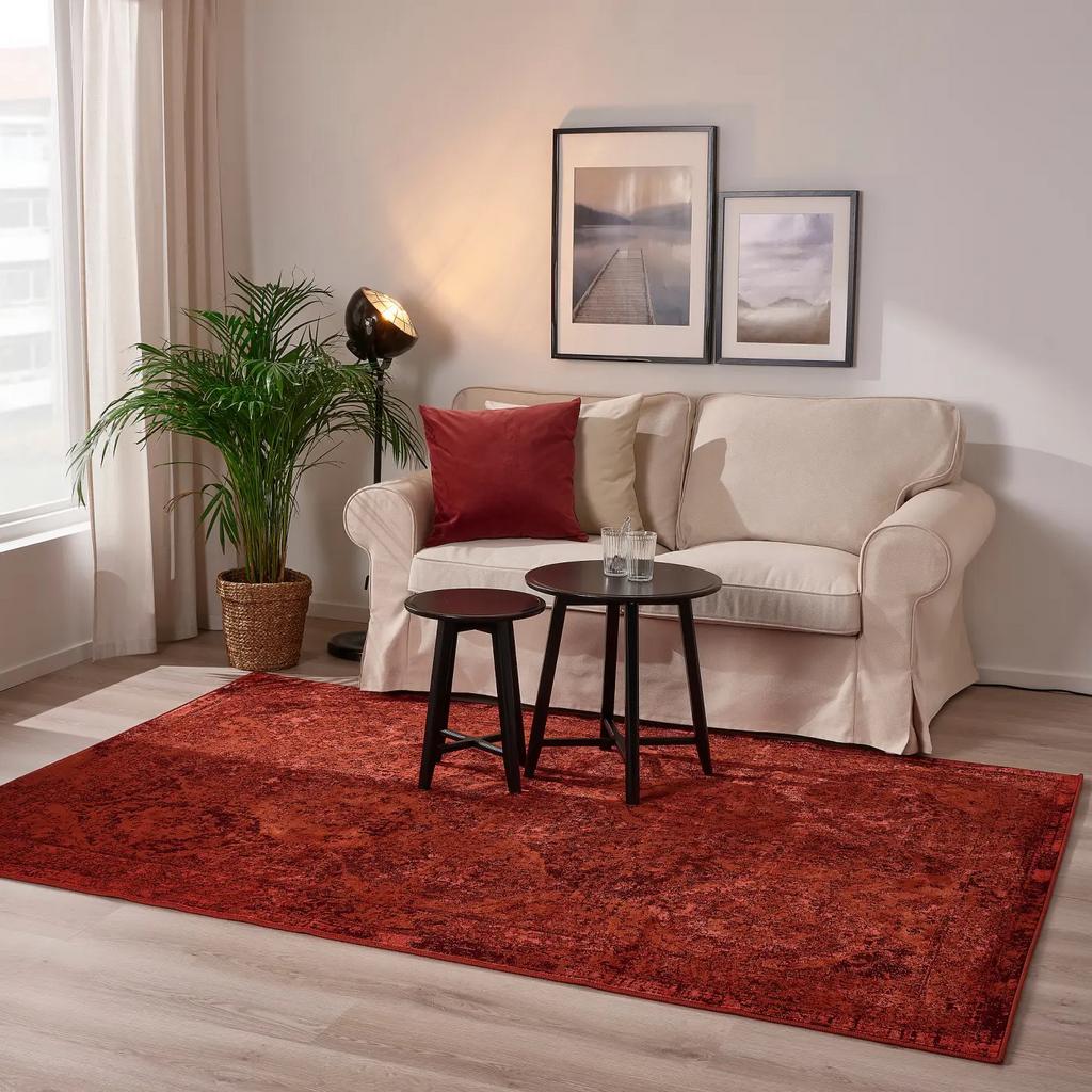 IKEA VONSBÄK tapijt, Huis en Inrichting, Stoffering | Tapijten en Vloerkleden, Ophalen, Rood, 100 tot 150 cm, Zo goed als nieuw