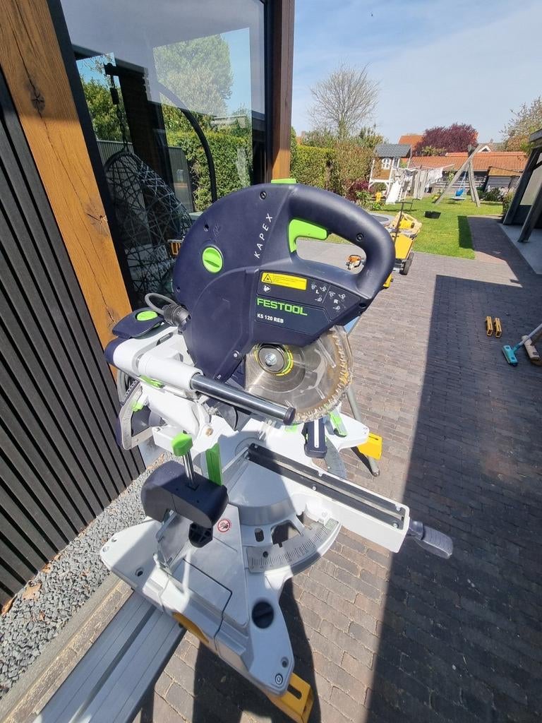 Festool Kapex KS120REB afkortzaag + onderstel ‼️NIEUWSTAAT‼️, Bricolage & Construction, Outillage | Scies mécaniques, Scie à onglet