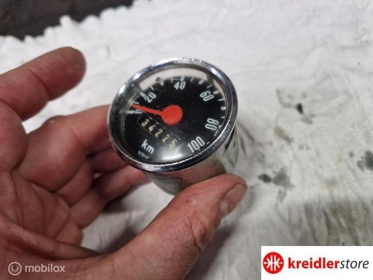 Zundapp 100 km teller in goede staat met 34225 km, Vélos & Vélomoteurs, Pièces de cyclomoteur | Général, Utilisé, Enlèvement ou Envoi