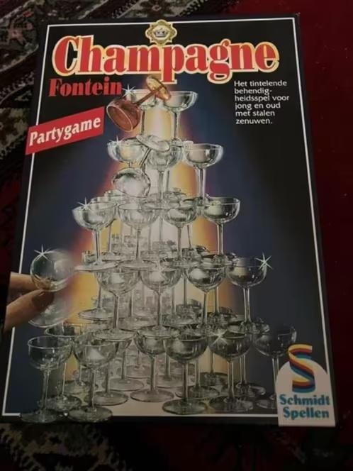 behendigheidsspel champagne fontein partygame, Ophalen of Verzenden, Zo goed als nieuw