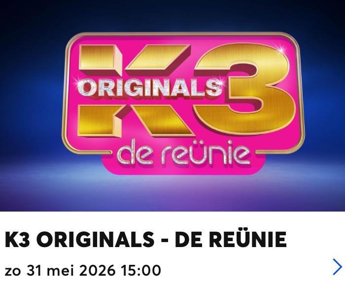 K3 originals tickets te koop 31 mei