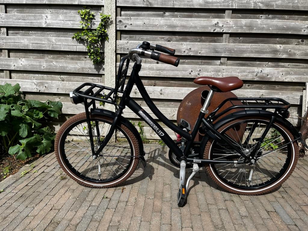 Kinderfiets mat zwart 20inch, Ophalen, Gebruikt, 20 inch