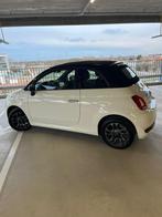 Fiat 500 Cabrio Special Editiob, Auto's, Zwart, Leder, Te koop, ABS