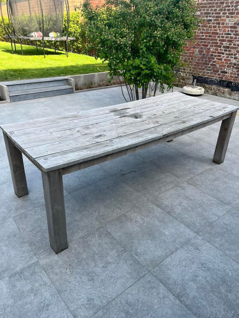 Steigerhouten tuintafel, Ophalen, Gebruikt