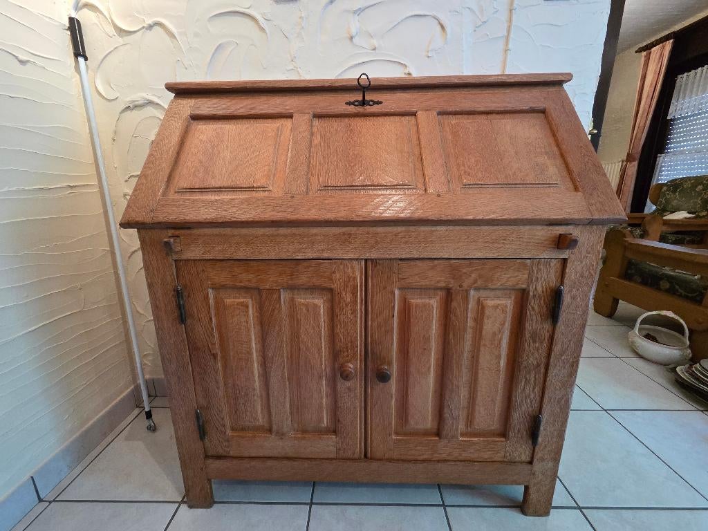 Secrétaire en chêne massif, Maison & Meubles, Enlèvement, Utilisé, Chêne massif