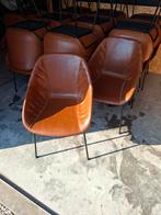 Cognac kleurige stoelen Castle Line, Maison & Meubles, Chaises, Comme neuf, Brun, Enlèvement, Cinq, Six Chaises ou plus