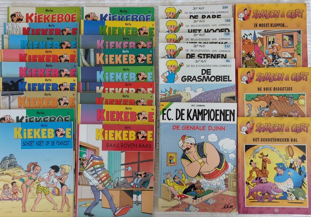 Strips Kiekeboe Jommeke Samson en Gert Fc De Kampioenen, Livres, Enlèvement ou Envoi