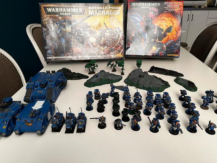 Warhammer 40k Space Marines Army, Hobby en Vrije tijd, Wargaming, Gebruikt, Warhammer, Figuurtje(s), Geverfd, Ophalen
