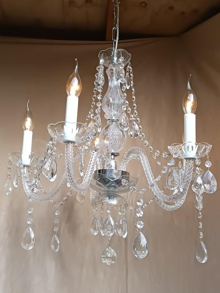 Cristal Kroonluchter Gesigneerd " Emme PI Light ", Ophalen of Verzenden, Zo goed als nieuw, Maria Theresia Stijl