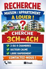 Recherche Maison/Appartement 3CH/4CH, Namur (ville), En direct du propriétaire, Appartement, 3 pièces