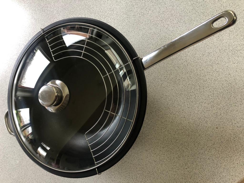 Wokpan, Ophalen, Inox, Zo goed als nieuw, Keramische plaat