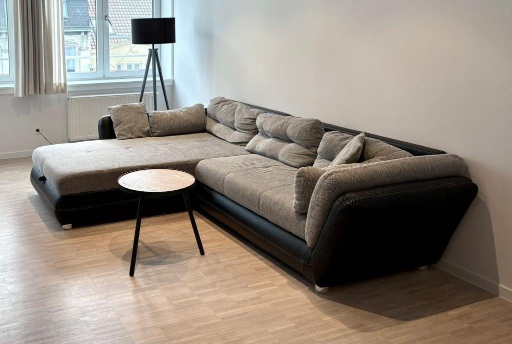 Sofa L-vorm grijs, Ophalen, 250 tot 300 cm, Gebruikt, Hoekbank