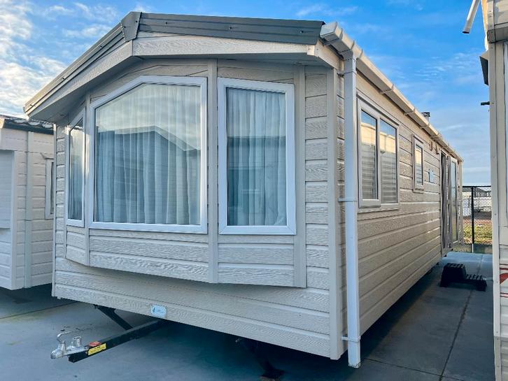 Te koop moderne stacaravan Cypress 880x340, Caravans en Kamperen, Stacaravans, tot en met 4, Ophalen