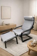 Paong fauteuil + voetenbank Ikea, Huis en Inrichting, Ophalen, Gebruikt, Hout