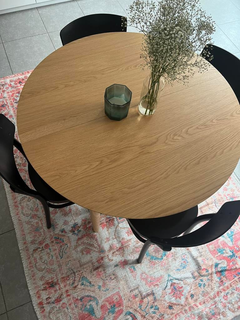 Ronde/ovalen eettafel, Huis en Inrichting, Tafels | Eettafels, Ophalen, Zo goed als nieuw