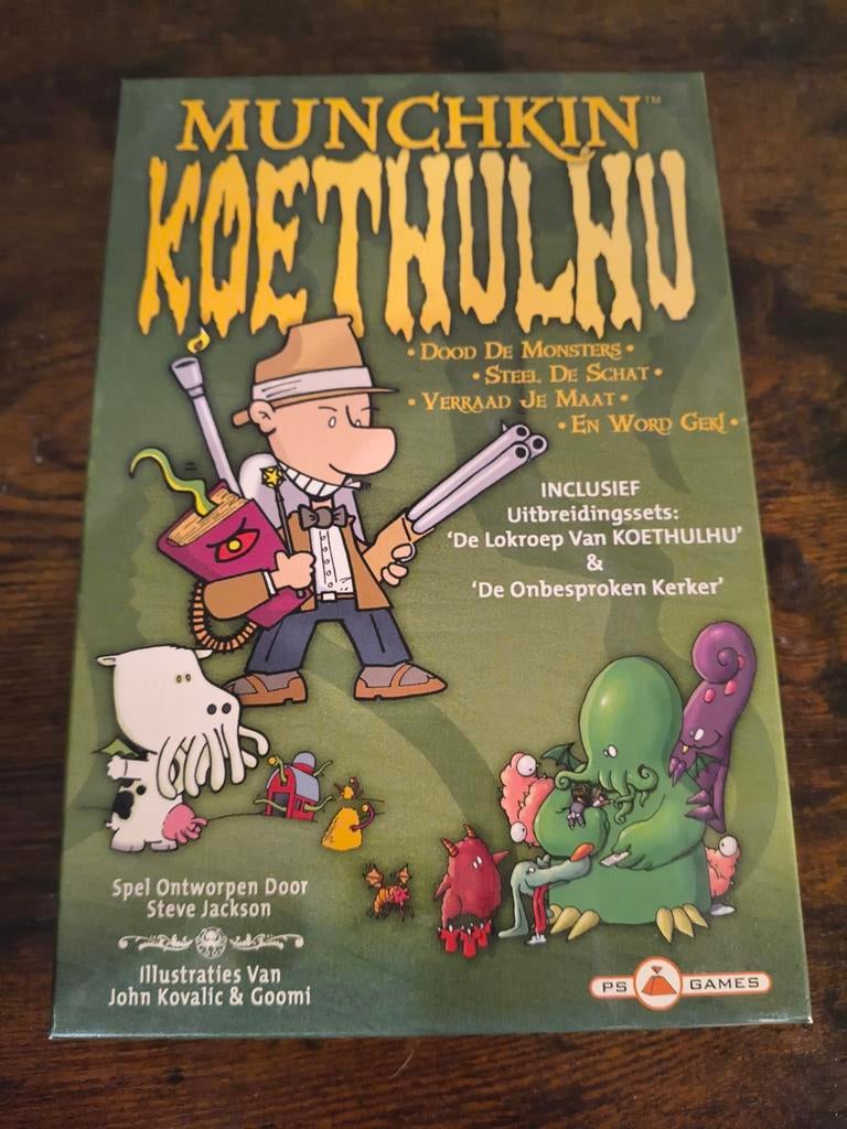 Munchkin Koethulhu 1 + 2 + 3, Vijf spelers of meer, Ophalen of Verzenden, Zo goed als nieuw, PS Games