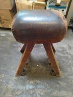 vintage leren turnbok., Verzamelen, Ophalen, Overige typen